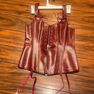 Women's Burgundy Corset Shapewear